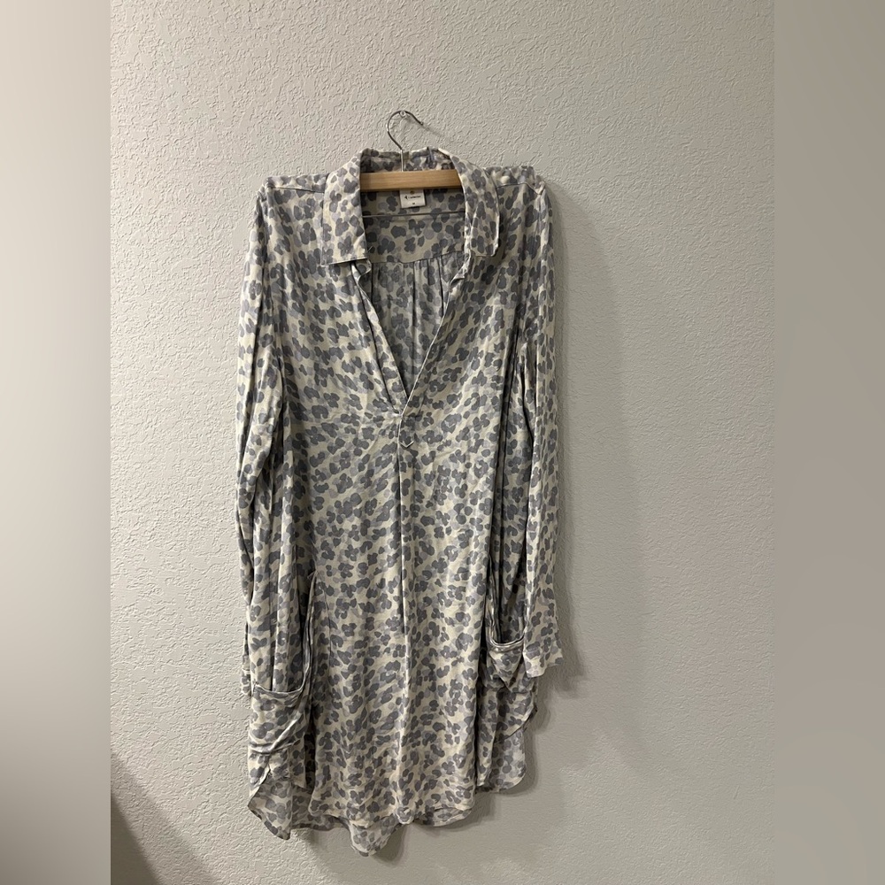 Gray‎ and White Patterned Long Sleeve tunic By together